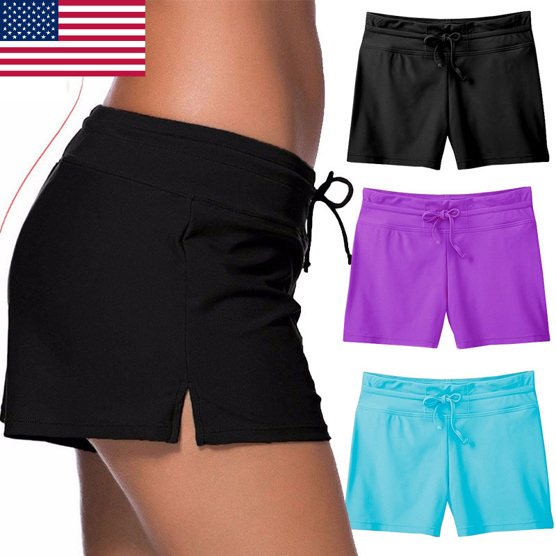 blue swim shorts womens